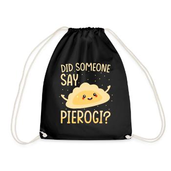 Boulettes de Pierogi kawaii pierogi - Sac de sport léger - noir - Devant