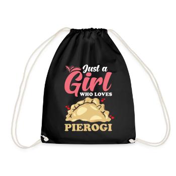 Pierogi dumplings - Drawstring Bag - black - Front