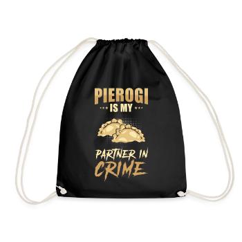 Pierogi dumplings - Drawstring Bag - black - Front