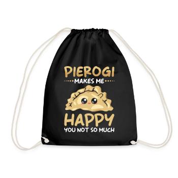 Pierogi dumplings - Drawstring Bag - black - Front
