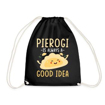 Pierogi dumplings - Drawstring Bag - black - Front