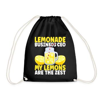 Limonade Limonadenstand - Turnbeutel - Schwarz - Vorne