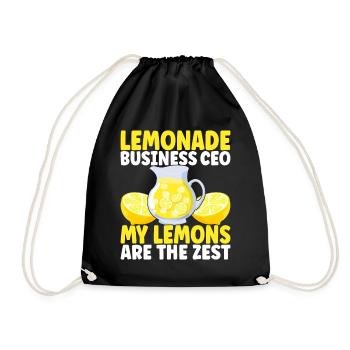 Limonade Limonadenstand - Turnbeutel - Schwarz - Vorne