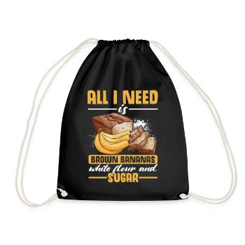 Drôle de vêtements de cuisson au pain aux bananes - Sac de sport léger - noir - Devant