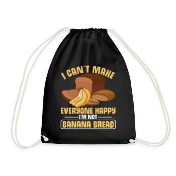 Drôle de vêtements de cuisson au pain aux bananes - Sac de sport léger - noir - Devant