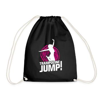 Trampoline Jump - Turnbeutel - Schwarz - Vorne