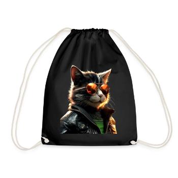Chat avec lunettes de soleil Chat Maman Chat Maman Maman Chats - Sac de sport léger - noir - Devant