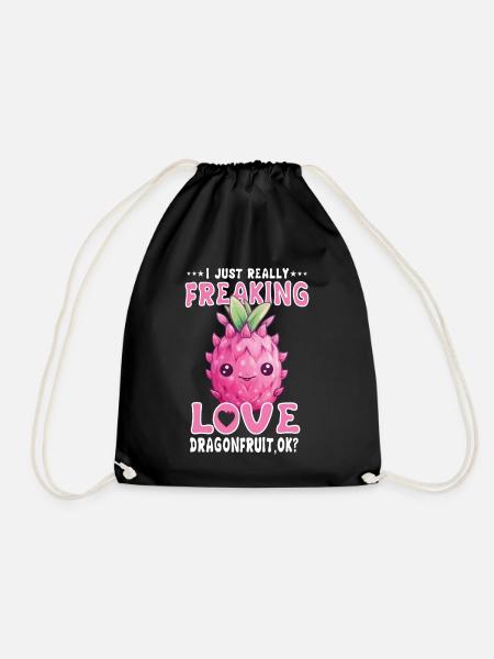 Fruit du dragon Kawaii - Sac de sport léger - noir