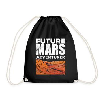 Future Mars Adventurer Planet Astronaut - Drawstring Bag - black - Front