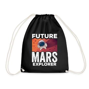 Future Mars Explorer Planet Astronaut - Drawstring Bag - black - Front