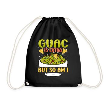 Avocado Guacamole Mexican Mexico Latino - Drawstring Bag - black - Front