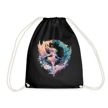 Aquarelle Fairy Girls Fairycore Pastel Goth Butte - Sac de sport léger - noir - Devant
