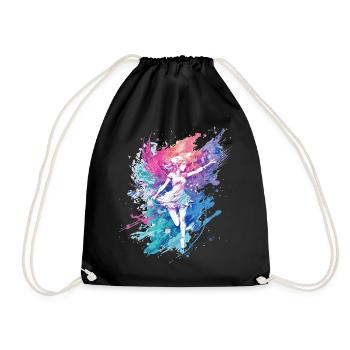 Aquarelle Fantaisie Fée Grunge Pastel Goth Beurre - Sac de sport léger - noir - Devant