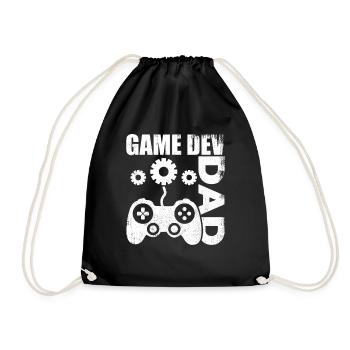 Game Developer Dad - Drawstring Bag - black - Front
