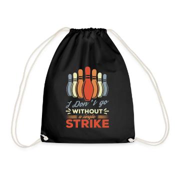 Saying Bowling Player - Drawstring Bag - black - Front