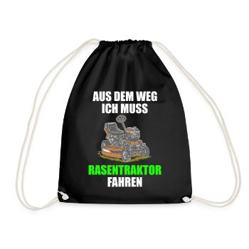 Aus dem Weg ich muss Rasentraktor fahren Garten - Turnbeutel - Schwarz - Vorne