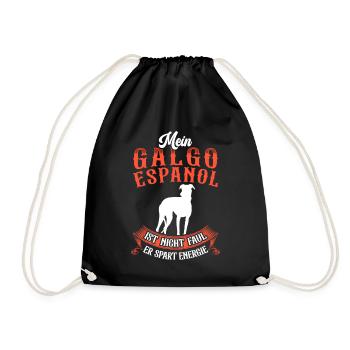Galgo Español n’est pas un lévrier espagnol paresseux - Sac de sport léger - noir - Devant