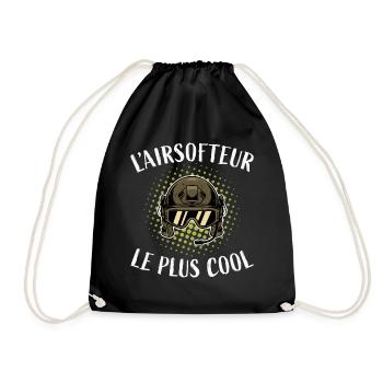 Airsofteur le Plus Cool Tee Shirt Airsoft Softair - Sac de sport léger - noir - Devant