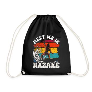Rencontrez-moi Surf à Nazaré, Portugal Surfeurs - Sac de sport léger - noir - Devant