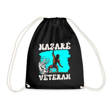 Nazaré Vétéran Surfeur Vagues Surf Surf - Sac de sport léger - noir - Devant