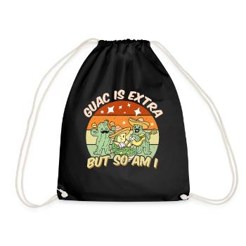 Avocado Guacamole Mexican Mexico Latino - Drawstring Bag - black - Front