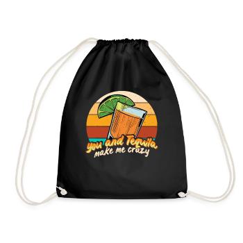 Tequila Alcohol Mexican Mexico Latino - Drawstring Bag - black - Front