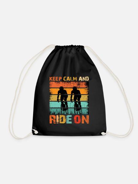 Keep Calm And Ride On - Turnbeutel - Schwarz
