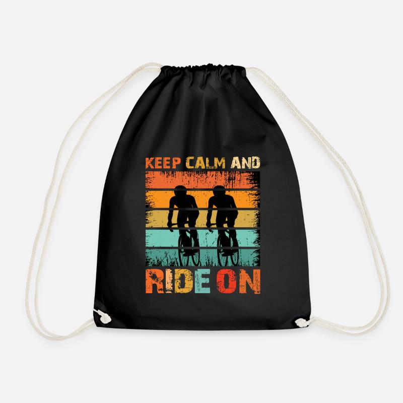 Keep Calm And Ride On - Turnbeutel - Schwarz