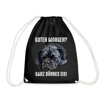 Cane Corso Italiano Hund - Turnbeutel - Schwarz - Vorne