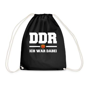 Ostdeutschland Osten Ossi DDR Heimat Ostblock - Turnbeutel - Schwarz - Vorne