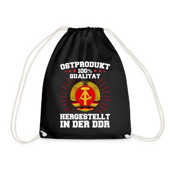 Ostdeutschland Osten Ossi DDR Heimat Ostblock - Turnbeutel - Schwarz - Vorne