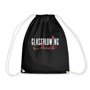 Glassblower Chick - Souffleur de verre soufflant - Sac de sport léger - noir - Devant