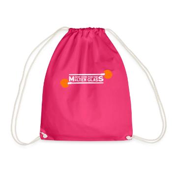 Nur hier für das geschmolzene Glas - Glasblasen - Turnbeutel - Fuchsia - Vorne