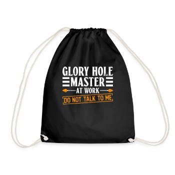 Glory Hole Master au travail Ne parlez pas souffleur de verre - Sac de sport léger - noir - Devant