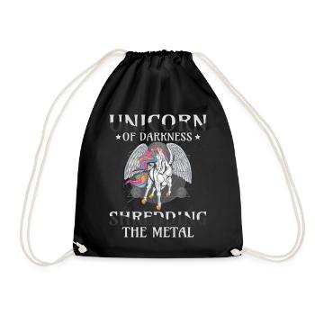 Goth Rock Satan Einhorn Festivals Death Metal - Turnbeutel - Schwarz - Vorne