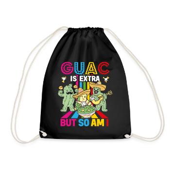 Avocado Guacamole Mexican Mexico Latino - Drawstring Bag - black - Front