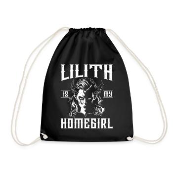 Lilith, Demon, Gothic, Mythology, Folklore, - Drawstring Bag - black - Front