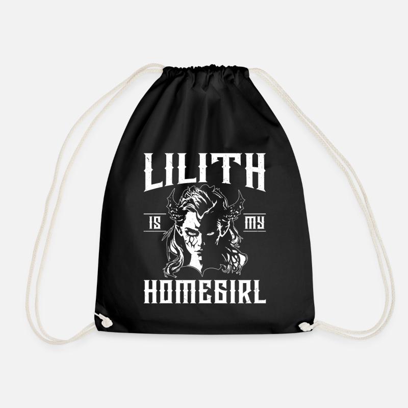 Lilith, Dämon, Gothic, Mythologie, Folklore, - Turnbeutel - Schwarz