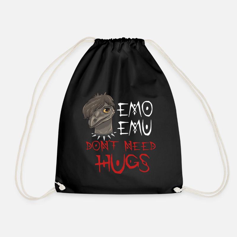 Emo Boy Emo Girl Emu Vogel Emocore Punk Ästhetik - Turnbeutel - Schwarz