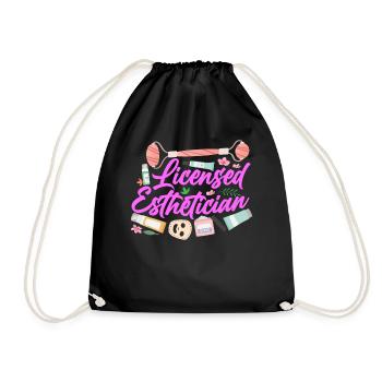 Soins de la peau d’esthéticienne agréée mignonne - Sac de sport léger - noir - Devant