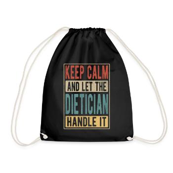 Nutritionist Retro Gift - Drawstring Bag - black - Front