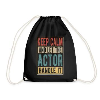 Schauspieler Retro Geschenk - Turnbeutel - Schwarz - Vorne