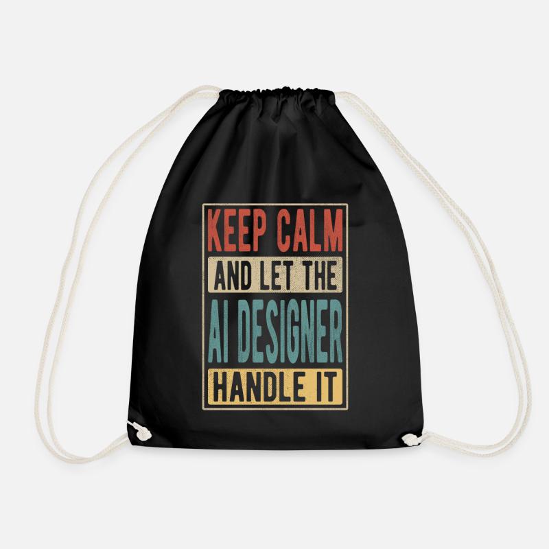 Ki -designer Retro Geschenk - Turnbeutel - Schwarz