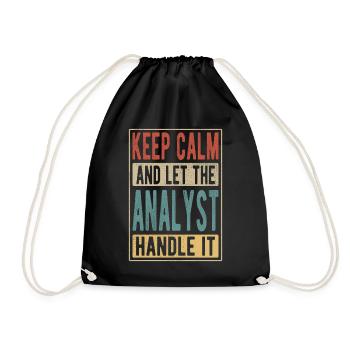 Analyst Retro Gift - Drawstring Bag - black - Front