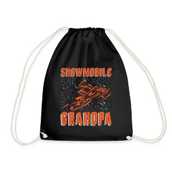 Snowmobile Grandpa Motorsport Snowmobile Racing - Turnbeutel - Schwarz - Vorne