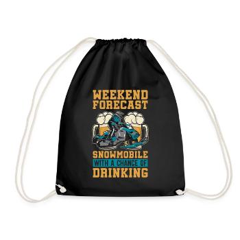 Prévisions de fin de semaine de course de motoneige Sports d’hiver - Sac de sport léger - noir - Devant