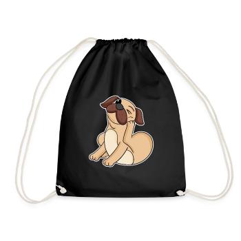 Mops Hunderasse Hund Hunde - Turnbeutel - Schwarz - Vorne