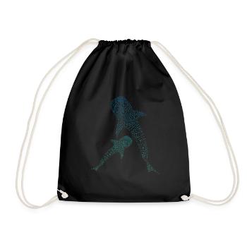 Walhai Whale Shark - Turnbeutel - Schwarz - Vorne