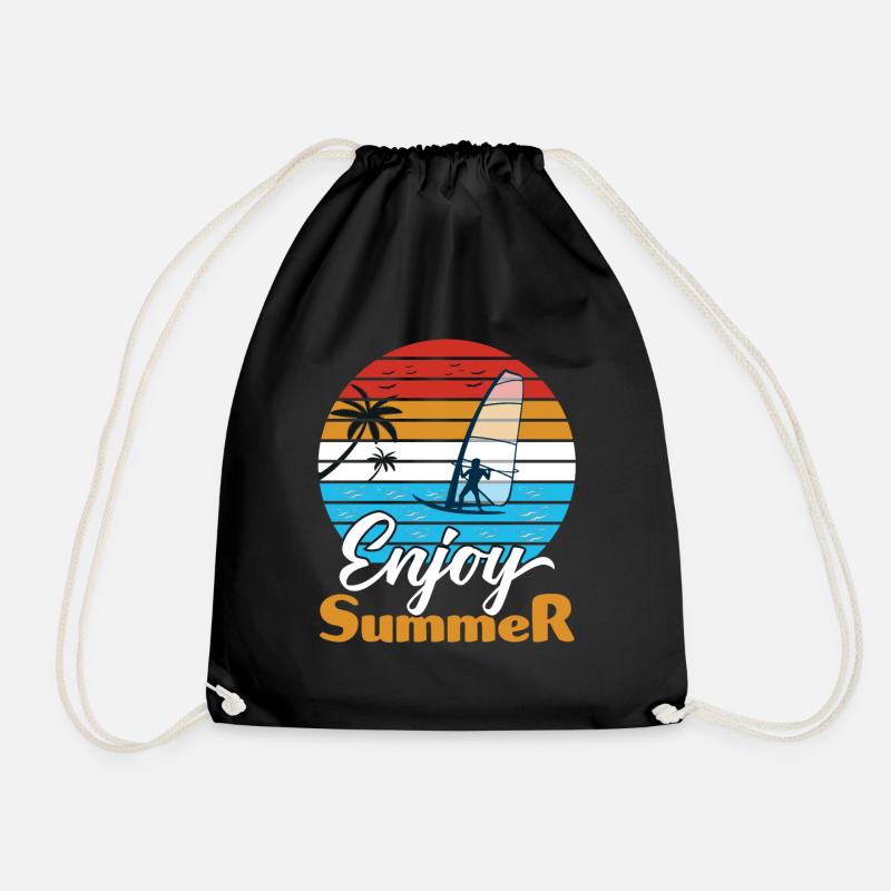 Planche à voile Windsurfer Profitez de l’été - Sac de sport léger - noir