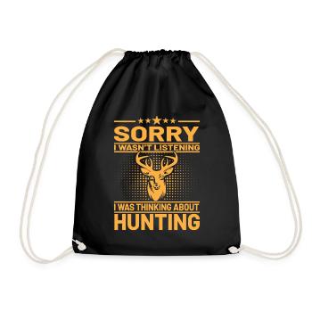 Chasse, chasseurs, chasse au cerf, chasse, dictons - Sac de sport léger - noir - Devant